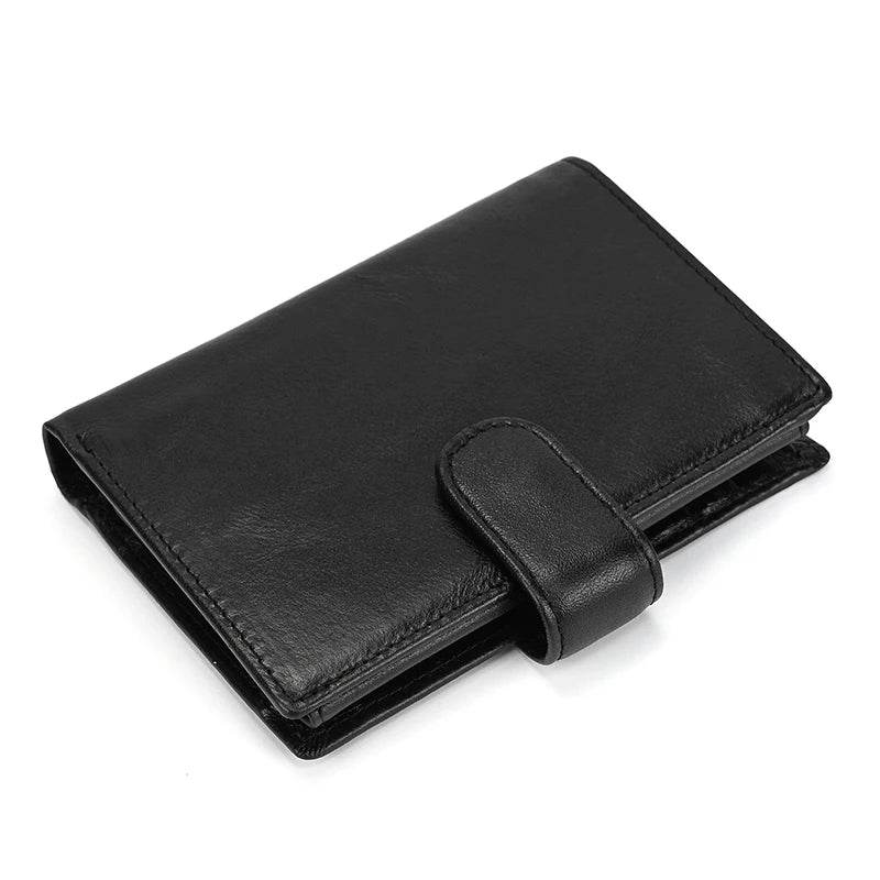 High-Quality Men’s Coin Purse for Credit Cards Leather Short Wallet - VacationGrabs