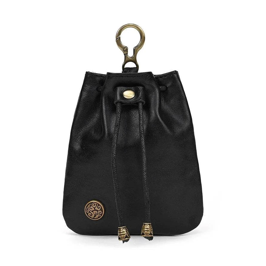 Handmade Leather Mini Coin Pouch for Men Women Vintage Wallet - VacationGrabs