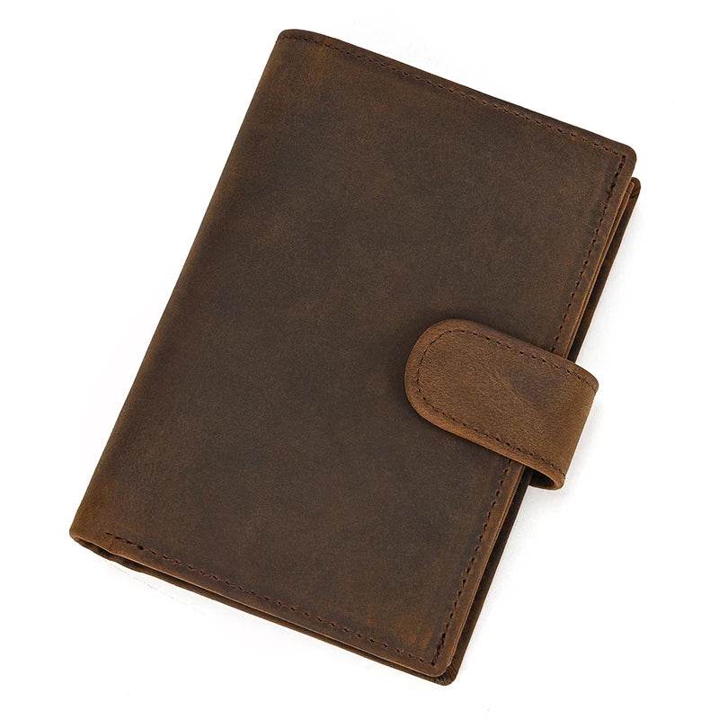 Vintage Leather Short Wallet for Men with Clip Bifold Coin Purse Pocket - VacationGrabs