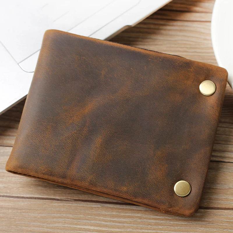 Vintage Zipper Leather Trifold Wallet Men & Women Luxury Design - VacationGrabs