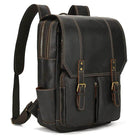 Leather Backpack Luxury Male Real Leather Travel Day Bag - VacationGrabs