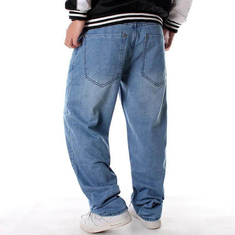 Men's Loose Baggy Style Jeans Light Blue - VacationGrabs