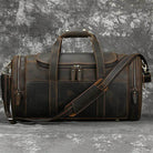 Big Capacity Leather Baggage Bag for Men Travel Weekender - VacationGrabs