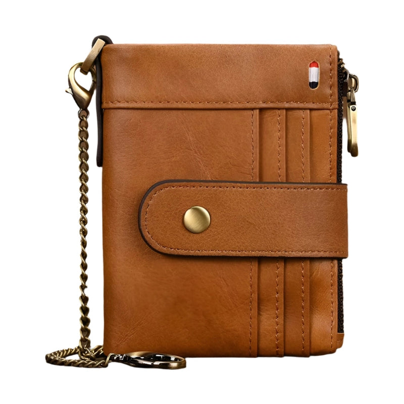 Real Cowhide Designer Wallet for Men Women Slim Business Purse - VacationGrabs