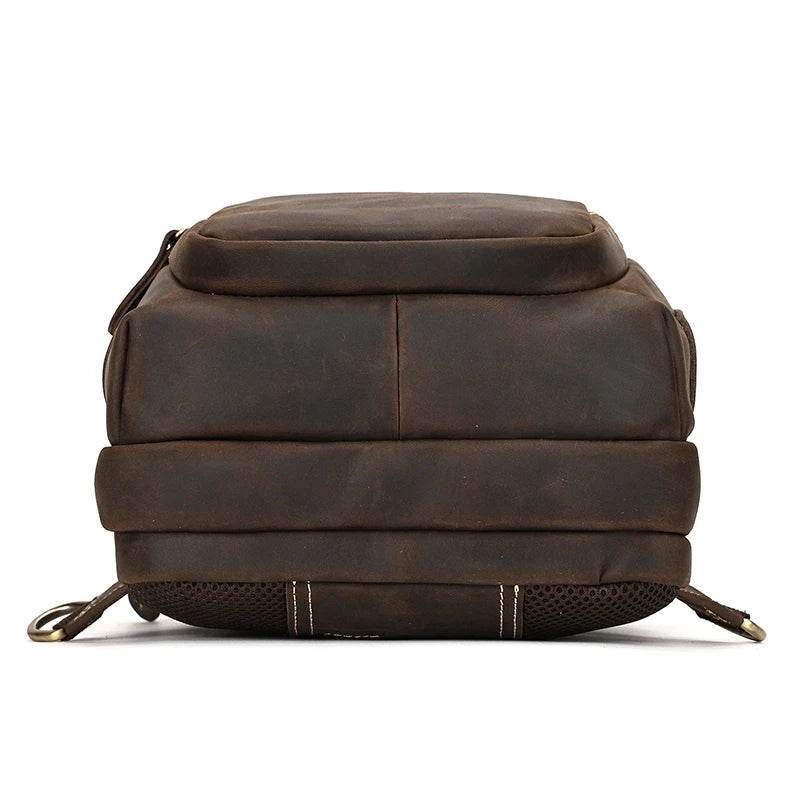 High-Capacity Leather Chest Bag Crossbody Sling Bag for Men - VacationGrabs