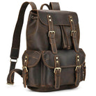 Leather Backpack Luxury Male Real Leather Travel Day Bag - VacationGrabs