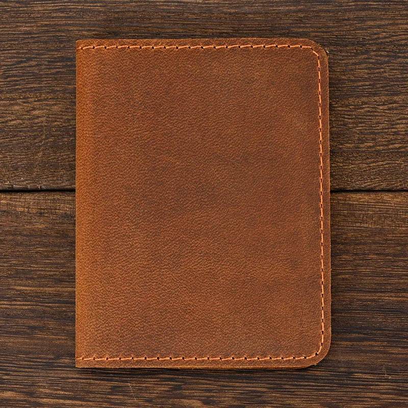 Retro Leather Passport Wallet Card Holder Bifold for Men - VacationGrabs