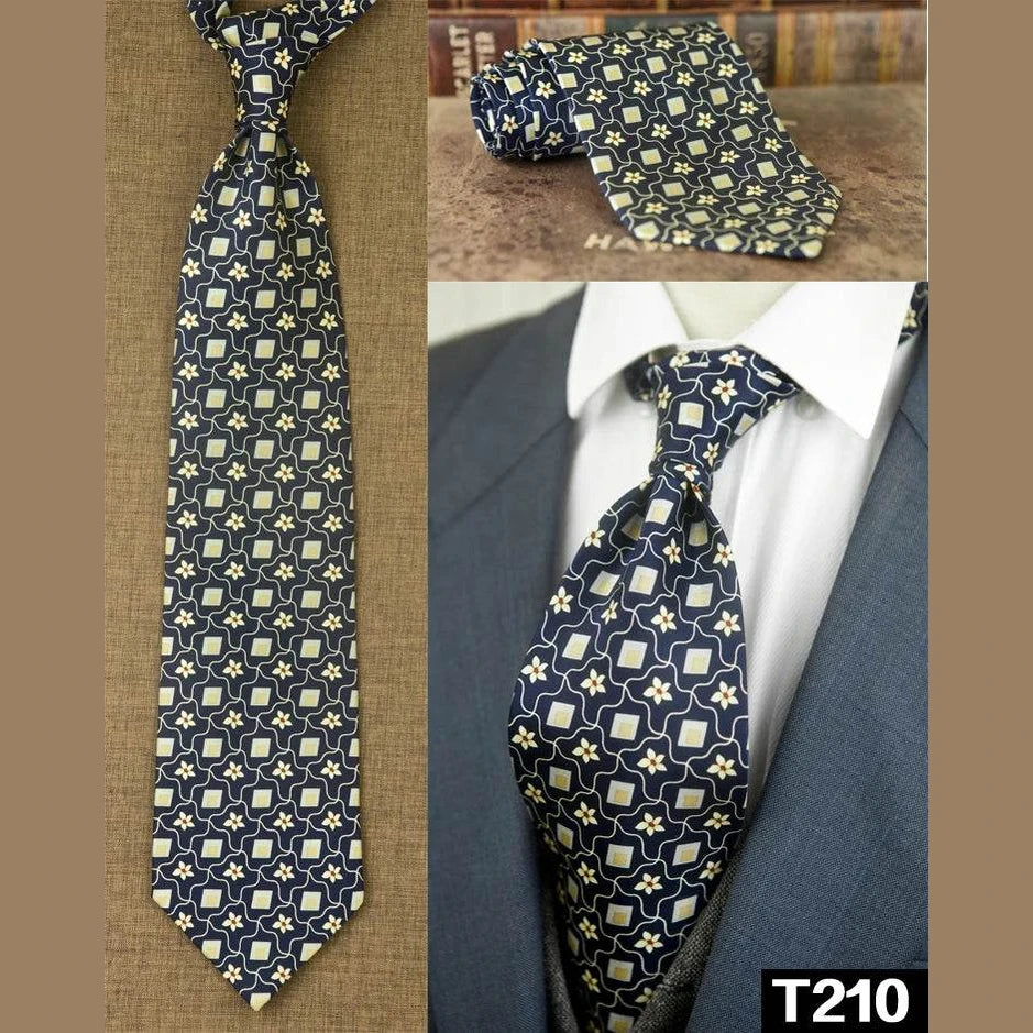 Classic Multicolor Silk Ties: Geometric & Floral Designs - VacationGrabs