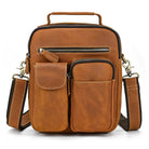 Retro Fashion Men’s Leather Handbag Genuine Shoulder Sling Bag - VacationGrabs