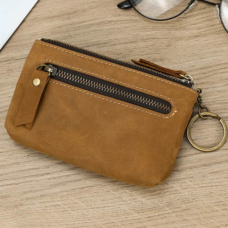 Genuine Leather Coin Wallet for Men & Women Card Holder Purse - VacationGrabs
