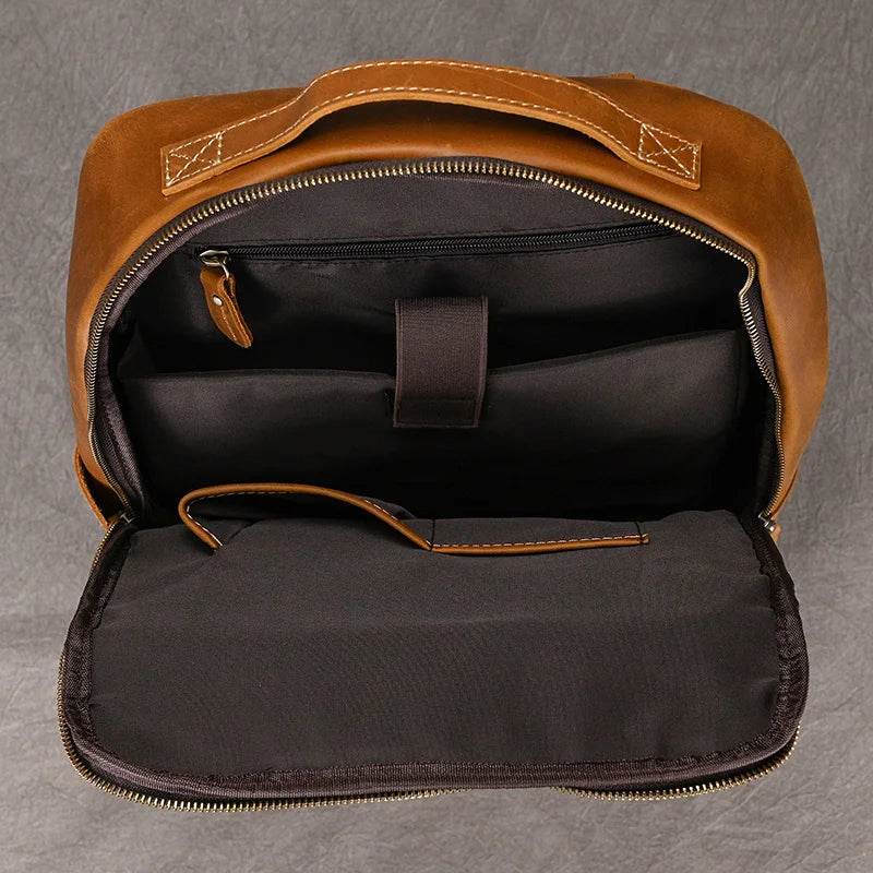 Unique Designer Leather Beetle Style Backpack for Men and Women - VacationGrabs