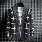 Men's Sweaters Mens Shawl Collar Block Plaid Cardigan