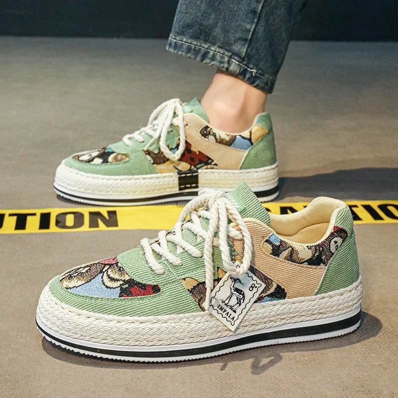 Men’s Sneakers Skateboard Platform Cartoon Graphic Shoes - VacationGrabs