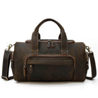Gym Travel Bag Genuine Leather Men Large Capacity Weekend Duffle - VacationGrabs