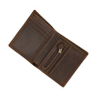 Genuine Leather Short Wallet for Credit Cards & Sim Cards with Zipper - VacationGrabs