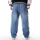 Men's Loose Baggy Style Jeans Light Blue - VacationGrabs