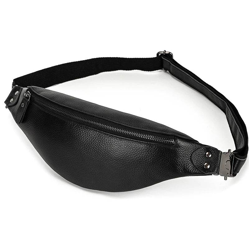Leather Sling Bag for Outdoor Travel Men’s Chest Pack - VacationGrabs