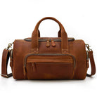 Gym Travel Bag Genuine Leather Men Large Capacity Weekend Duffle - VacationGrabs