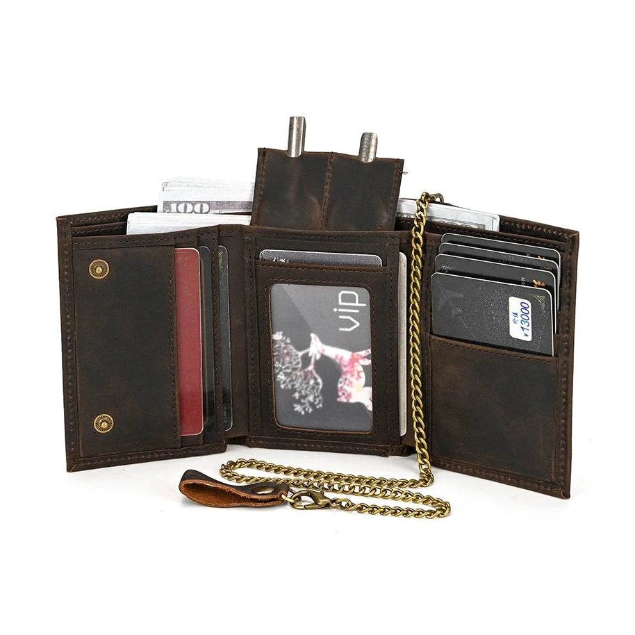 Men’s Short Clip Wallet Leather Slim Design with Coin Bag - VacationGrabs