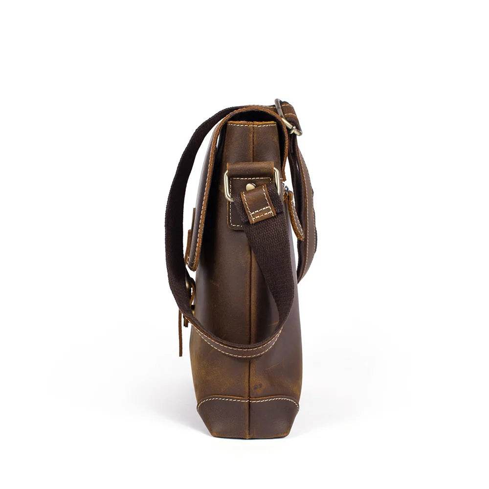 Fashion Leather Shoulder Bag Men’s Vintage Crossbody School Bag - VacationGrabs