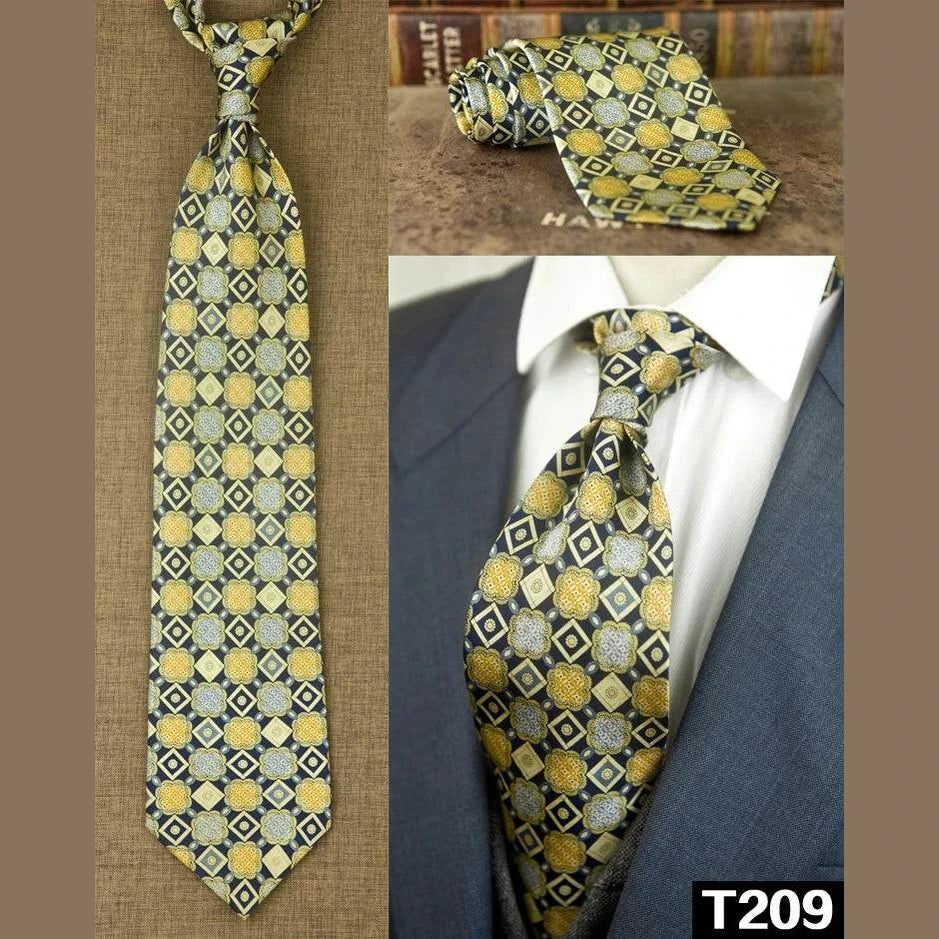 Classic Multicolor Silk Ties: Geometric & Floral Designs - VacationGrabs