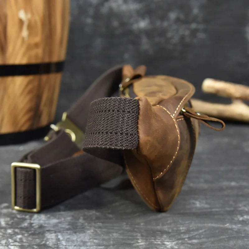 Leather Sling Bag for Outdoor Travel Men’s Chest Pack - VacationGrabs