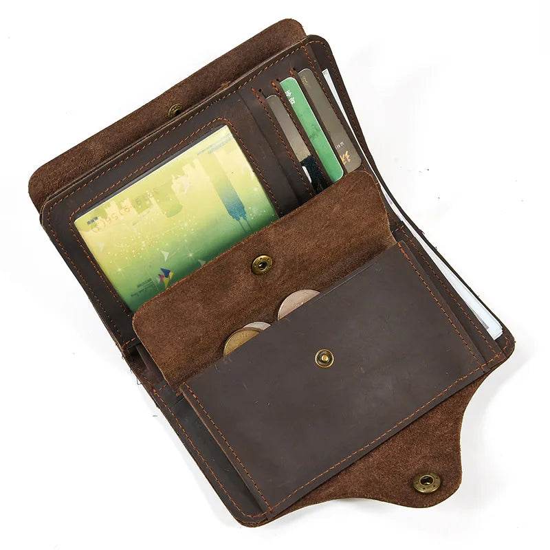 High Quality Men’s Bifold Wallet for Credit Cards Leather Purse - VacationGrabs