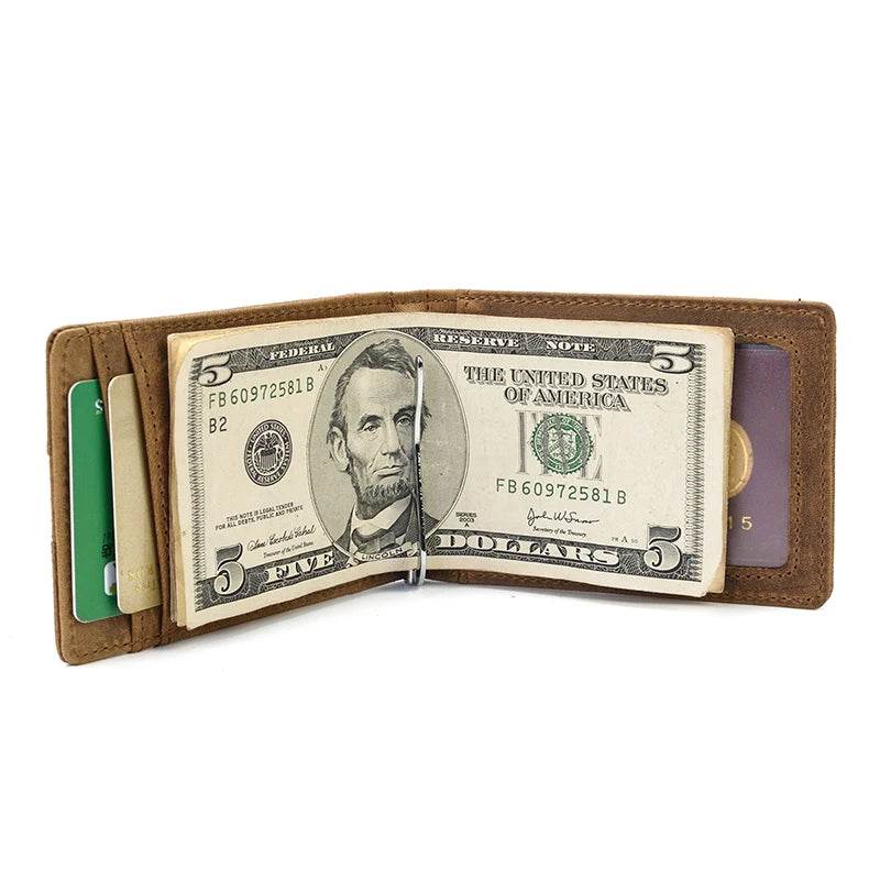 Simple Design Money Clip Wallet for Men & Women Dollar Card Wallet - VacationGrabs