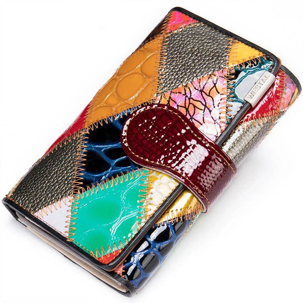 Elegant Ladies Hand Wallet Short Purse with Coin Holder & Money Clip - VacationGrabs