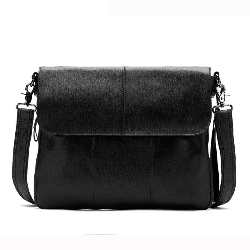 Men's Leather Crossbody Bag Casual Waterproof Sling Oil Wax - VacationGrabs