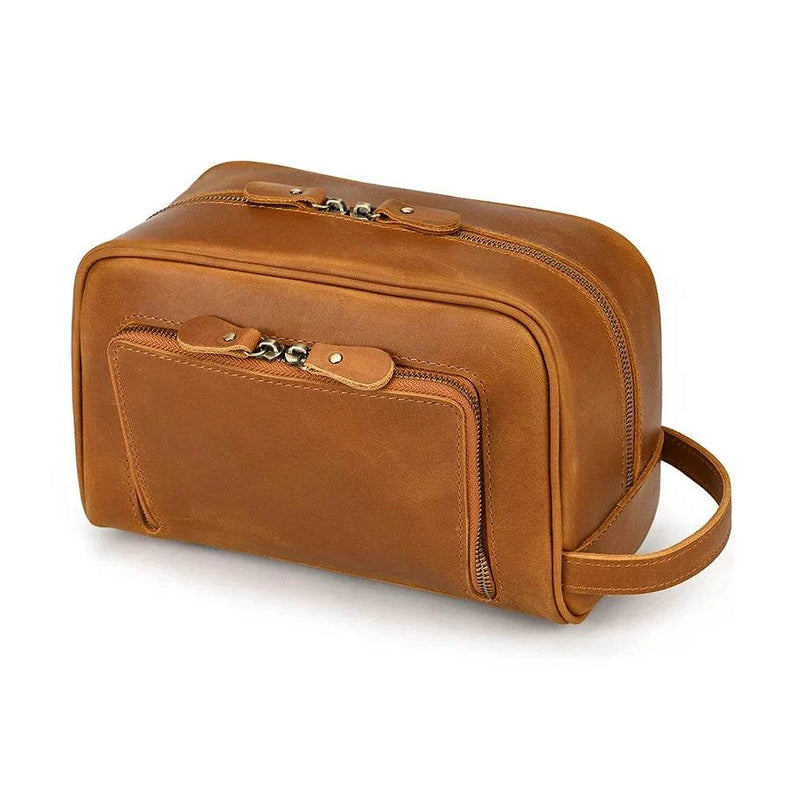 Vintage Crazy Horse Storage Clutch for Men & Women - VacationGrabs