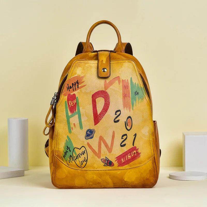 Women's Large Capacity Backpack Bag Versatile Retro Bag for - VacationGrabs