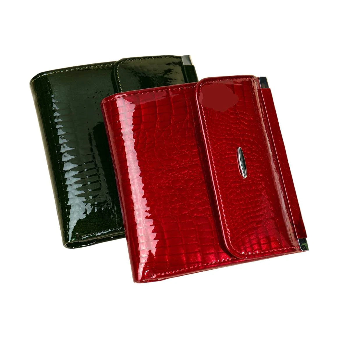 Retro Fashion Alligator Pattern Cowhide Leather Women’s Short Clutch Purse - VacationGrabs