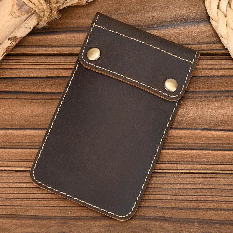 Retro Crazy Horse Leather Watch Storage Bag for Men Male Watch Case - VacationGrabs