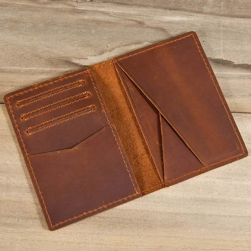 Vintage Leather Driver License Slim Wallet Men & Women Card Holder - VacationGrabs