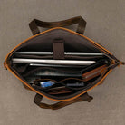 Luxury Designer Women’s Leather Shoulder Bag Laptop Crossbody Tote - VacationGrabs
