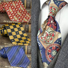 Classic Multicolor Silk Ties: Geometric & Floral Designs - VacationGrabs