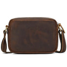 Men's Crazy Horse Leather Crossbody Bag – Retro Messenger Sling - VacationGrabs