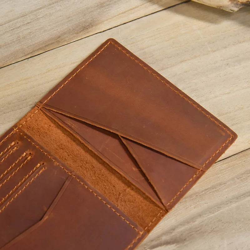 Vintage Leather Driver License Slim Wallet Men & Women Card Holder - VacationGrabs