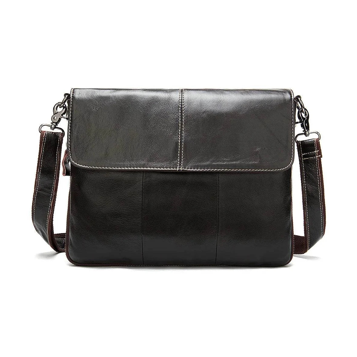 Men's Leather Crossbody Bag Casual Waterproof Sling Oil Wax - VacationGrabs