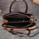 Handmade Floral Embossed Leather Handbag Tote Bag Luxury - VacationGrabs