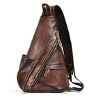 Leather Chest Bag Sling Dual Use Genuine Leather Crossbody - VacationGrabs