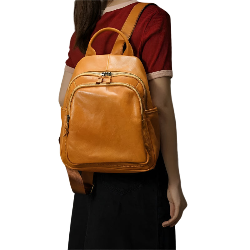designer brown leather backpack Luxury Designer Leather Backpack for Women Travel & School Bag – VacationGrabs