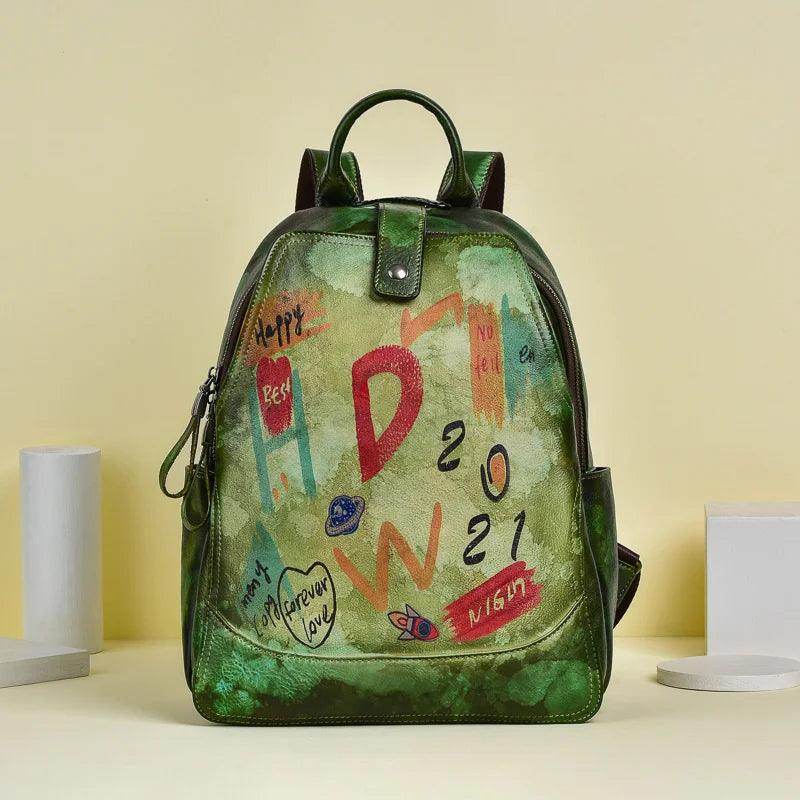 Women's Large Capacity Backpack Bag Versatile Retro Bag for - VacationGrabs