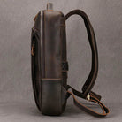 Vintage Men's Crazy Horse Leather Backpack Travel Rucksack Bag - VacationGrabs