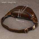 Men's Leather Chest Bag Soft Cowskin Sport Waist Pack for Male - VacationGrabs