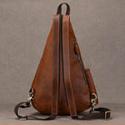 Leather Chest Bag Sling Dual Use Genuine Leather Crossbody - VacationGrabs