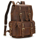 Leather Backpack Luxury Male Real Leather Travel Day Bag - VacationGrabs