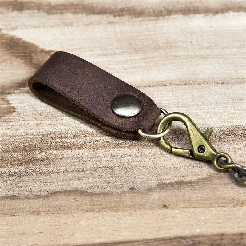 Genuine Leather Mini Coin Purse Wallet for Men & Women with Zipper and Key Chains - VacationGrabs