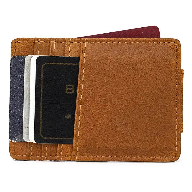 Luxury Designer Card Holder Money Clip Purse Wallet Genuine Leather - VacationGrabs
